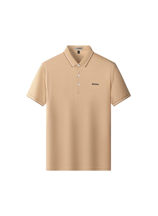 Tucano soft And Skin-friendly Men's T-shirt, Summer Solid Color Versatile Casual Polo Shirt For Men - Image 2