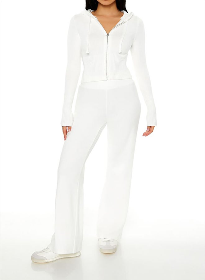 FOREVER 21 Hooded Cropped Zip-Up Sweater - Image 2