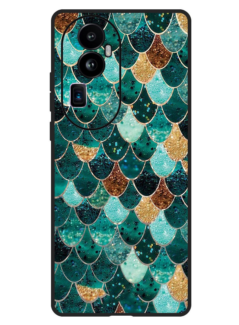 Theodor Protective Case Anti Scratch Shock Proof Bumper Cover For Oppo Reno 10 Pro Plus Fish Gills Pattern - Image 1