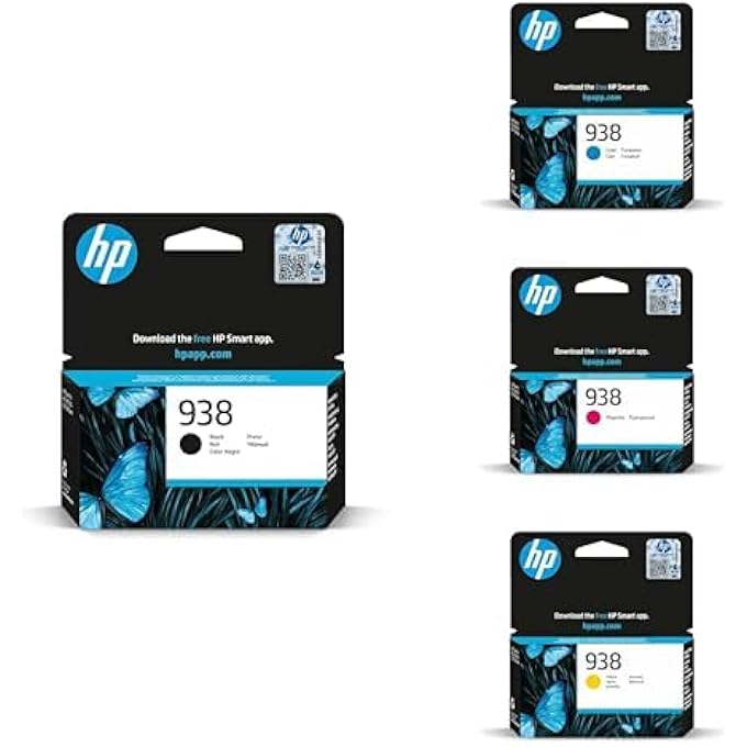 938 BUNDLE PACK|BLACK, MAGENTA, CYAN, YELLOW|COMPATIBLE WITH OFFICEJET PRO 9110B,9120,9120B,9130,9130B,9110B,9700,9700E PRINTER SERIES|UAE VERSION