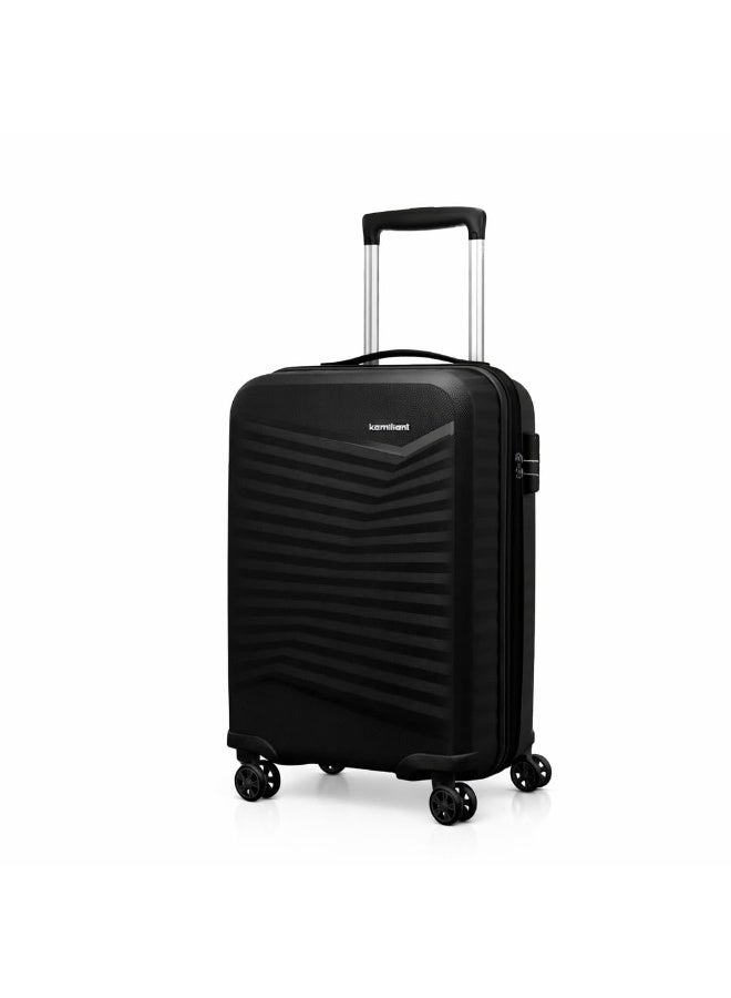 Kamiliant by American Tourister Rock-Lite Small 55 Cm Cabin Hard Sided Trolley Bag for Men & Women, Suitcase 35L for Travel with 3 Digit Combination Lock - Black - Image 1
