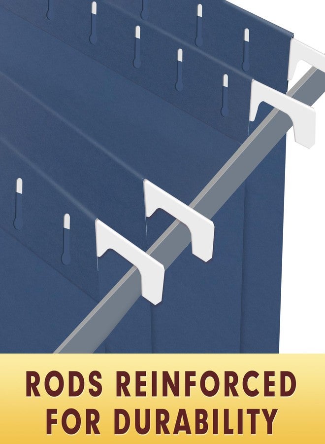 HERKKA Hanging File Folders, 30 Pack Reinforced Letter Size Hanging Folders, Designed for Bulky Files, Filing Cabinet, 1/5-Cut Adjustable Tabs (Blue) - Image 4