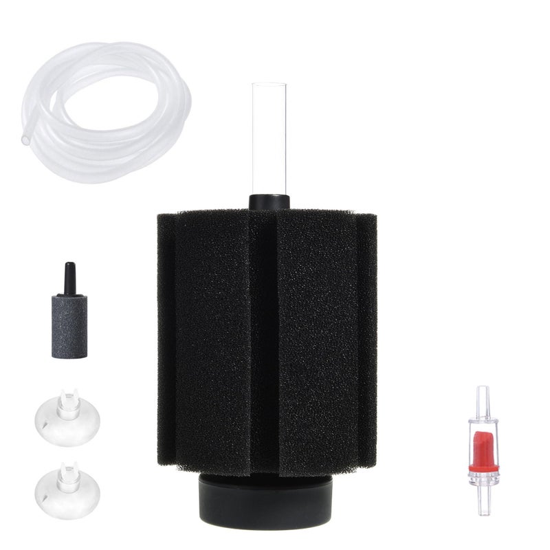 ALEGI Aquarium Bio Sponge Filter with Ceramic Media for Clear and Quiet Aquariums for Betta Fry Shrimp Tiny Fish Tank (10-40 Gallon 1 Pack) - Image 1