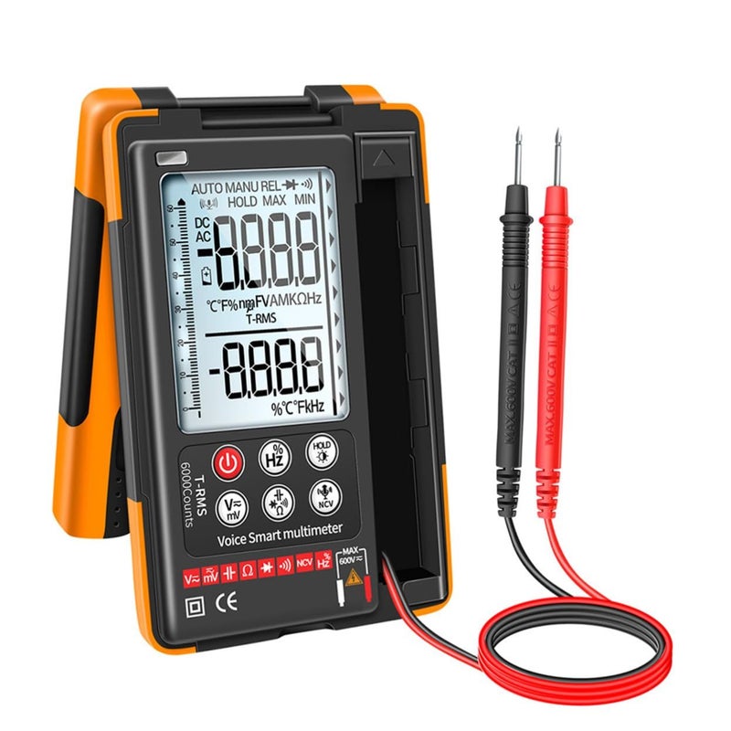 AI Handheld Multimeter with Voice Control Data Retention for Voltage Temperature Frequency Home Repair - Image 2