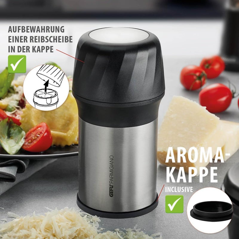 Gefu Parmigiano Cheese Grater - Multifunctional Stainless Steel Grater with Interchangeable Discs - Image 3