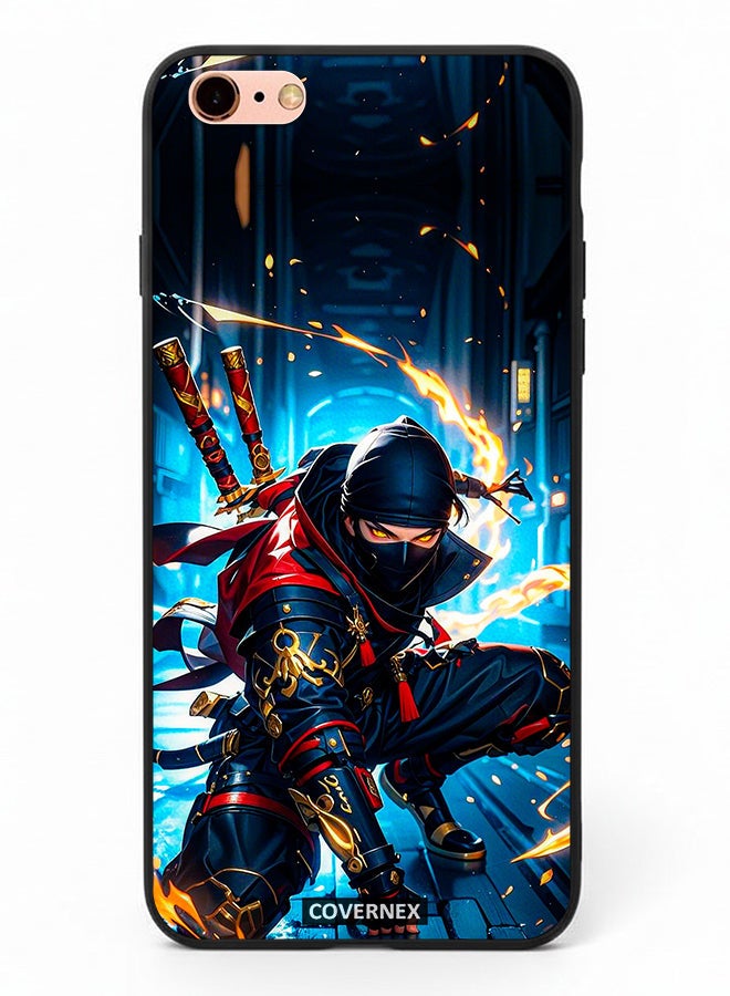 Covernex Apple iPhone 6s Plus Protective Case Cover Printed Featuring Katana Warrior Cyber Ninja Action Illustration - Image 2