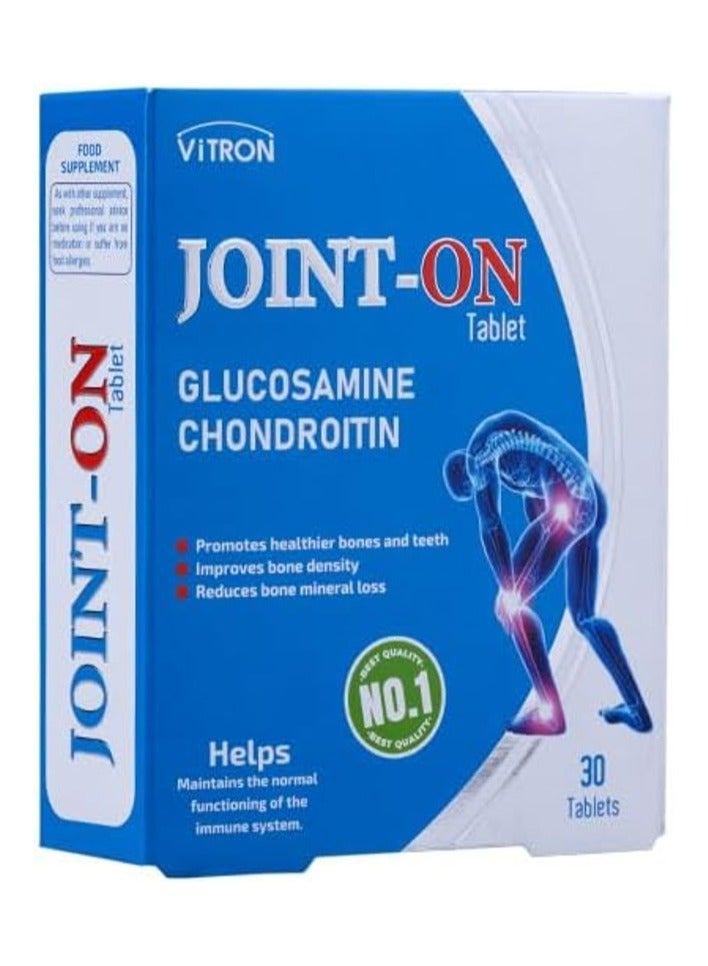 Joint On Tablet, Glucosamine, Chondroitin and MSM with Calcium, Vit D and Zinc Tablets 30s