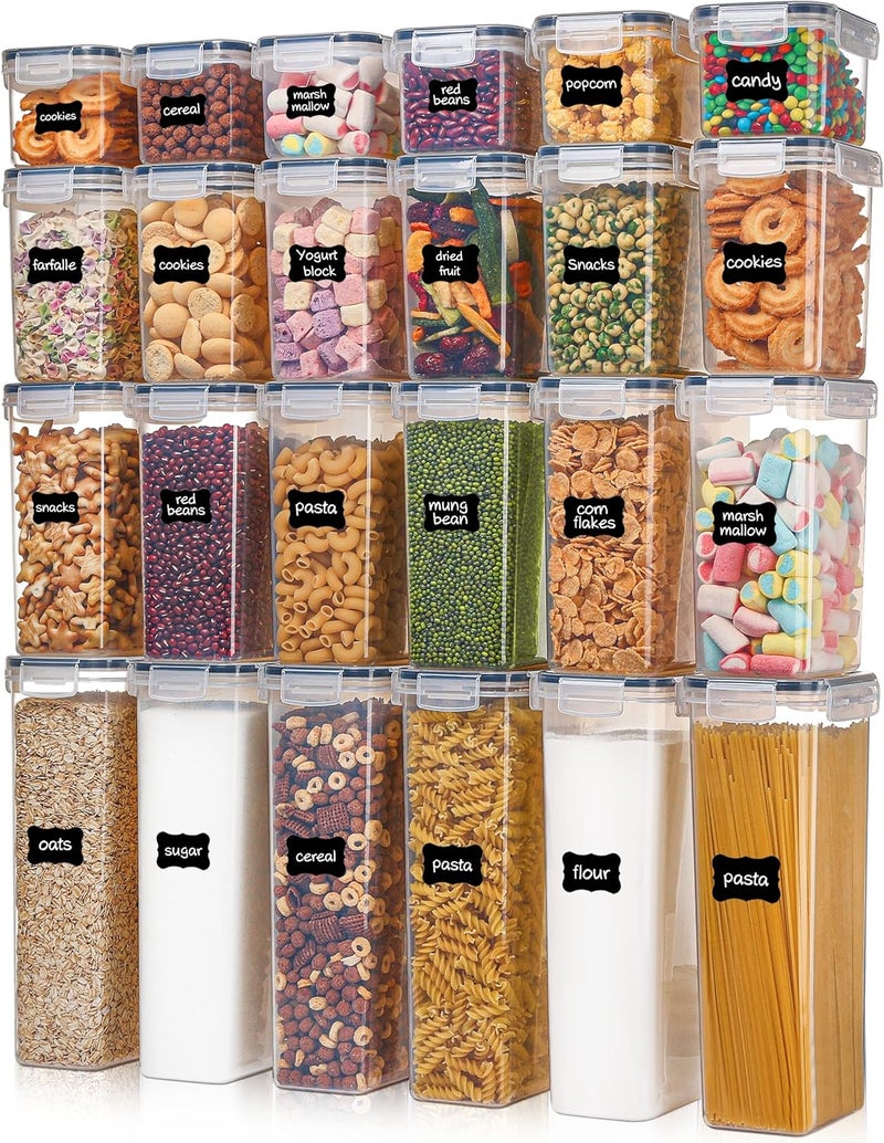Vtopmart Airtight Food Storage Containers, 24-Piece Set for Cereal, Spaghetti & More - Image 1