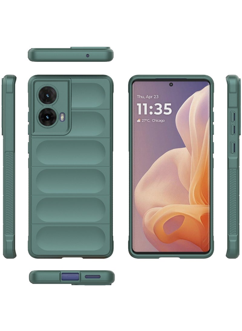 جراب موبايل ماجيك شيلد  سيليكون مضاد للصدمات وحمايه للكاميرا متوافق  Moto G85 (اخضر غامق) - Image 2