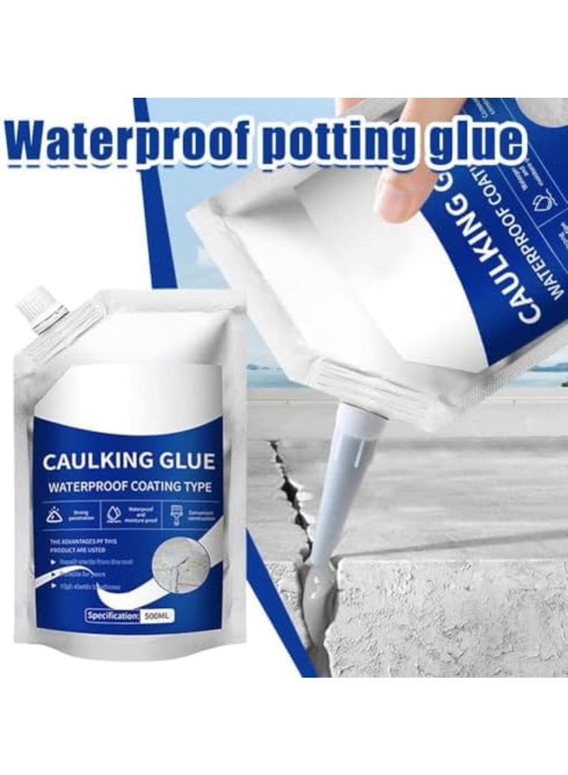 SYOSI 500ml Caulking Glue for Concrete – Magic Crack Filler Waterproof Repair Sealant, Quick-Drying Concrete Glue for Slab Cracks, Ideal for Outdoor Repair - Image 2
