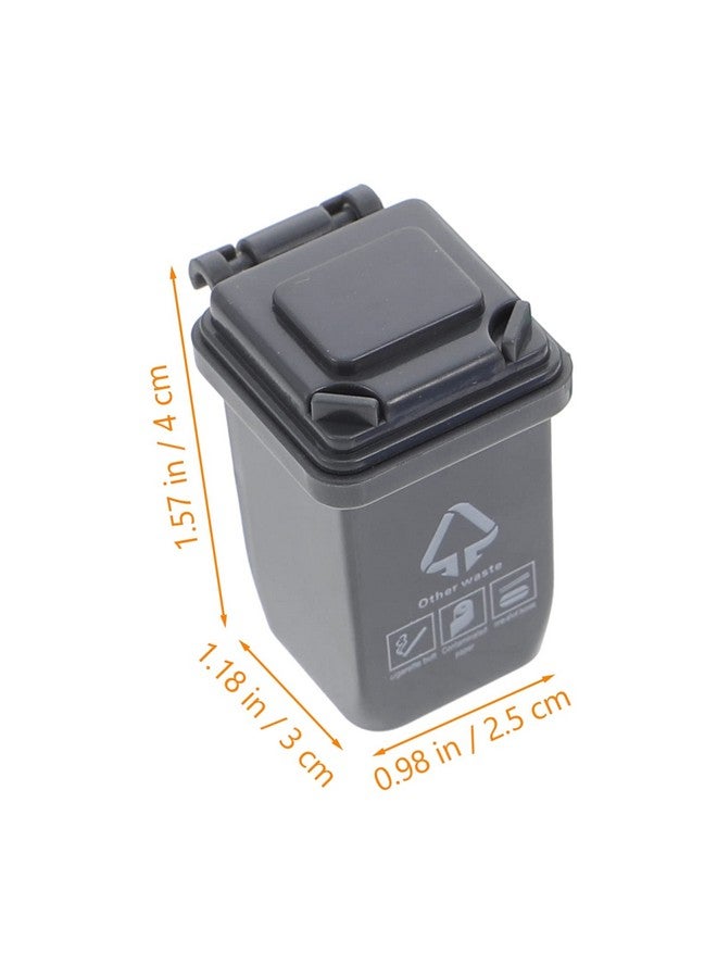 STOBOK دلاء قمامة مصغرة 5 قطع مع أغطية مفتوحة نموذج سلة قمامة صغيرة للأطفال والرضع لمقياس 1: 12 لبيت الدمى مشهد الحياة - Image 4