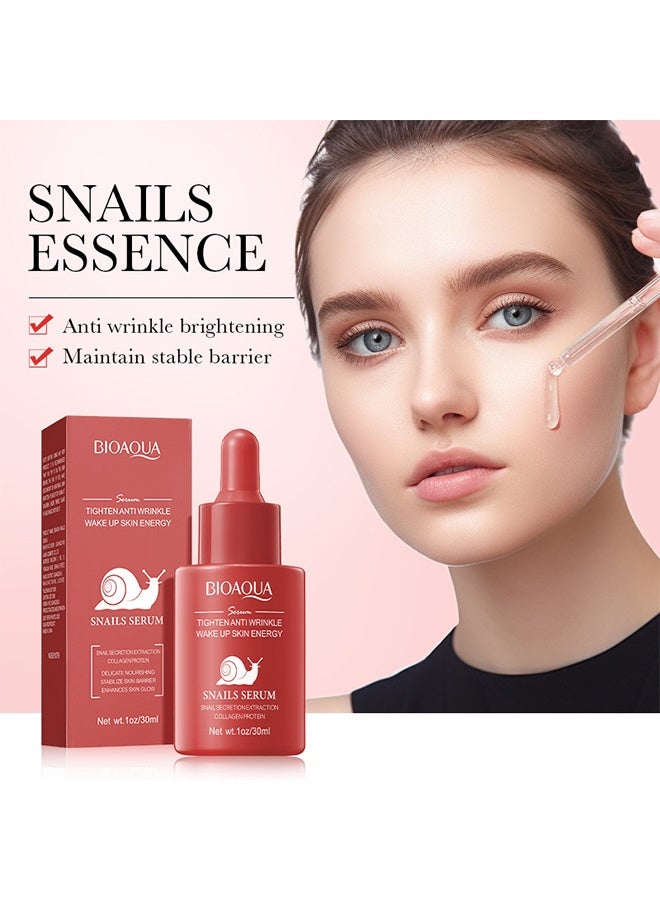 بيو أكوا مصل الحلزون ، مصل الوجه ، بروتين الكولاجين المغذي للبشرة ، مضاد للتجاعيد ترطيب العناية ببشرة الوجه الناعم 30 مل - Image 2