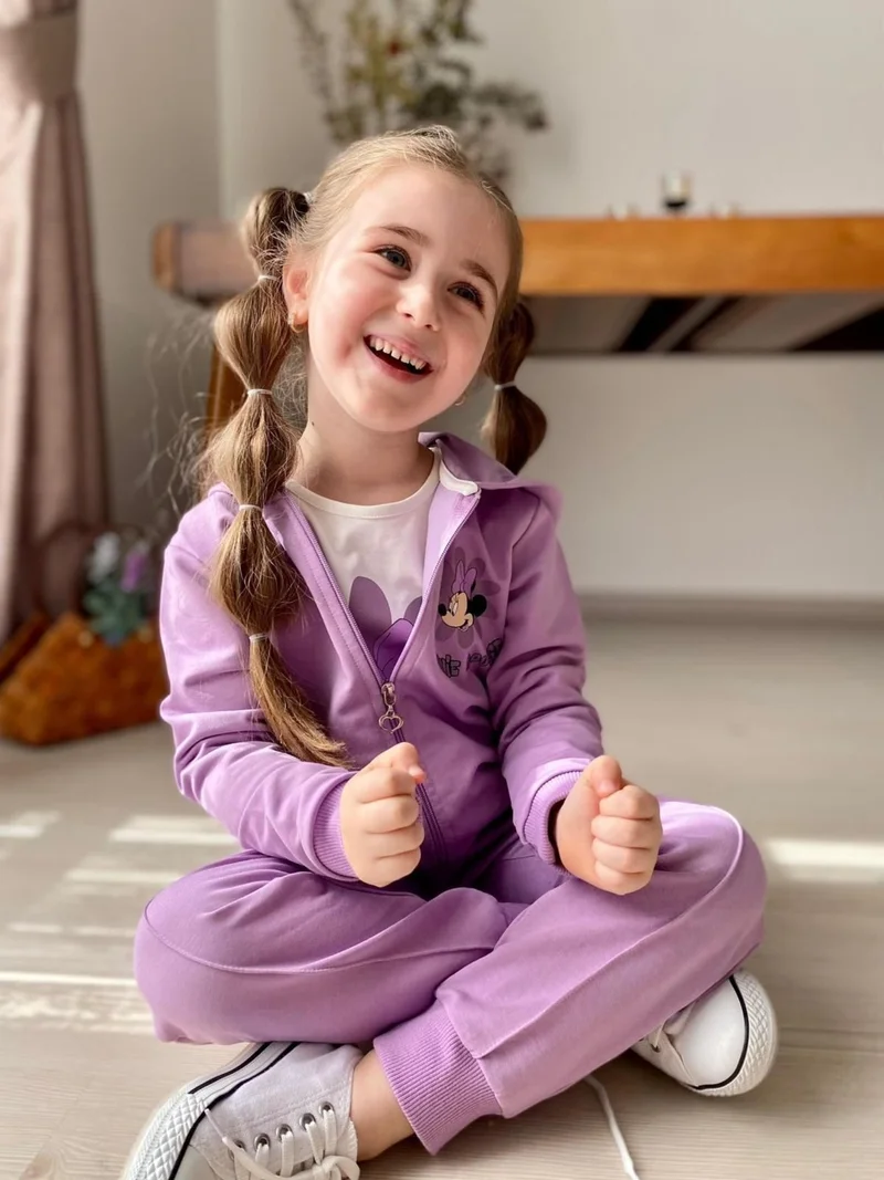 Miniğimin Cicileri My Little Ones Cicileri Mnn Cardigan 3 Piece Girls Set - Lilac