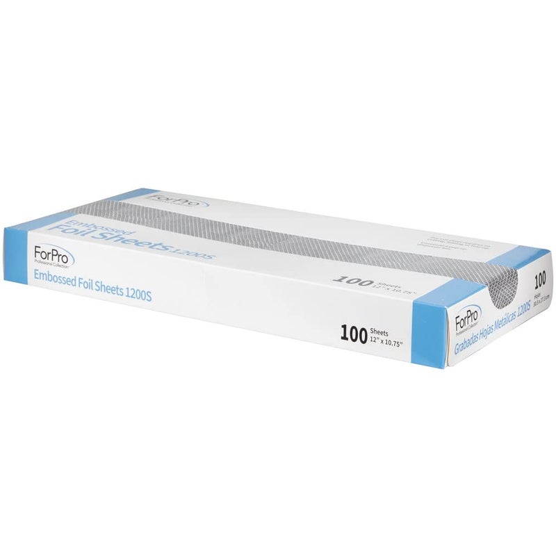 ForPro Professional Collection مجموعة فور برو الاحترافية من أوراق الفويل المحفورة 1200S، فويل الألمنيوم، موزع منبثق، لتطبيق لون الشعر وخدمات التمييز، آمن للطعام، 12 بوصة عرض × 10.75 بوصة طول، 100 قطعة - Image 3