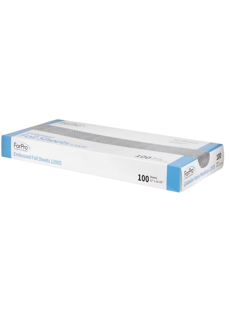 ForPro Professional Collection ForPro Professional Collection Embossed Foil Sheets 1200S, Aluminum Foil, Pop-Up Dispenser, for Hair Color Application and Highlighting Services, Food Safe, 12” W x 10.75” L, 100-Count  - Image 4