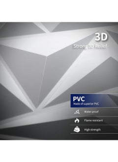 EzzySo 12 Pcs 3D Wall Panel 3D Texture PVC Wallpaper Diamond Design Decorative Wall Cover For Living Room Lobby Bedroom Office Each 30x30cm  - Image 2