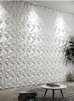 EzzySo 12 Pcs 3D Wall Panel 3D Texture PVC Wallpaper Diamond Design Decorative Wall Cover For Living Room Lobby Bedroom Office Each 30x30cm  - Image 4