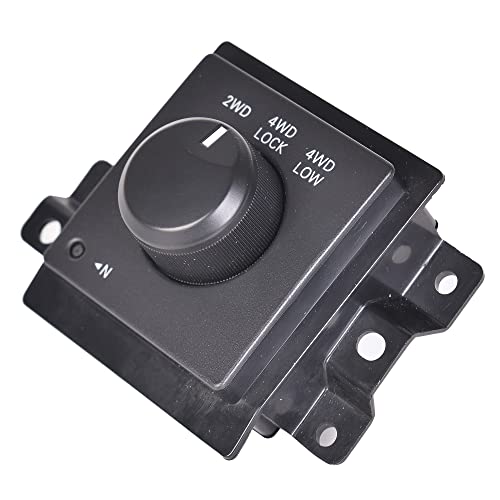 RICH AUTO Rich 4x4 Switch 4WD Four Wheel Drive Selector Switch Compatible with Dodge Dakota/Ram1500 2500 3500 Pickup/Ram 4500 5500, Mitsu-bishi Raider - Replaces 68021674AB TCA-52 - Image 1