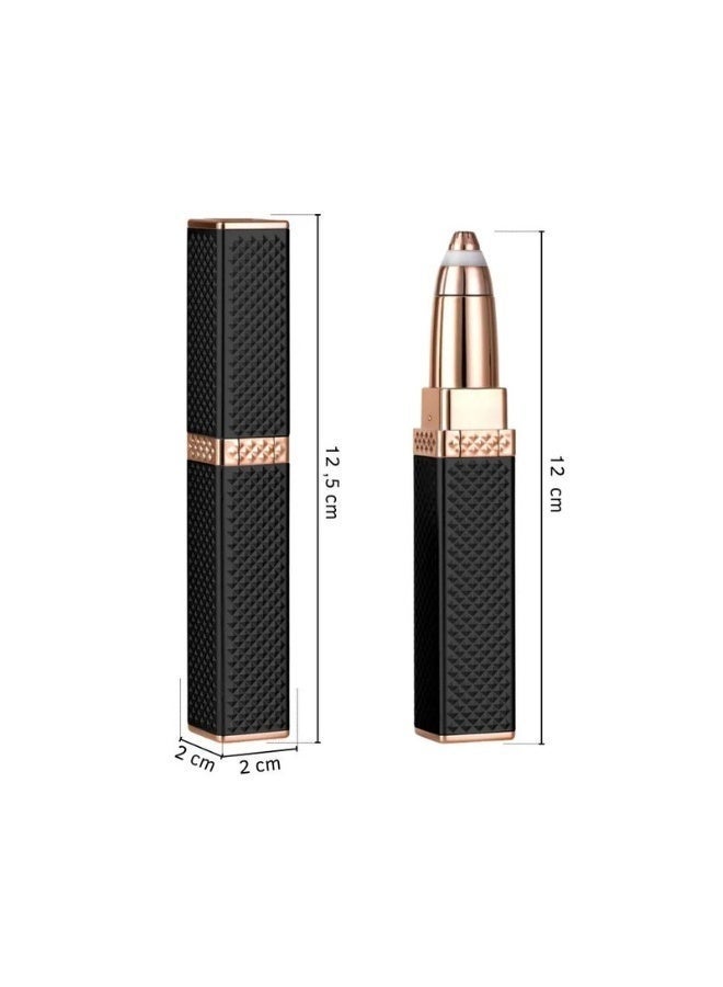 Flawless Women's eyebrow trimmer and facial hair remover, 2 in 1 eyebrow razor and hair remover, painless rechargeable razor blades for face, eyebrows, lips, body, chin, arms, with built-in LED light (black) - Image 3