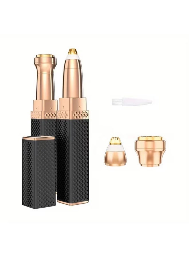 Flawless Women's eyebrow trimmer and facial hair remover, 2 in 1 eyebrow razor and hair remover, painless rechargeable razor blades for face, eyebrows, lips, body, chin, arms, with built-in LED light (black) - Image 2