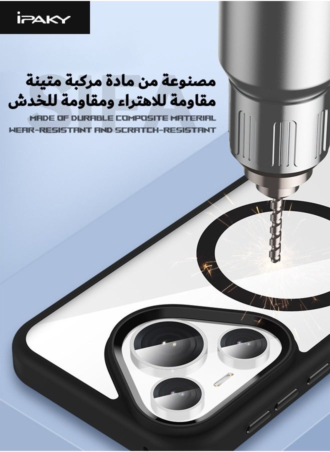 Huawei Pura 70 Pro Case (Not Pura 70), Magnetic [Compatible with Magsafe] Composite Material Case Cover, Anti-Drop Shockproof Case for HUAWEI Pura 70 Pro, Slim Anti-Fall Back Cover for Huawei Pura 70 Pro