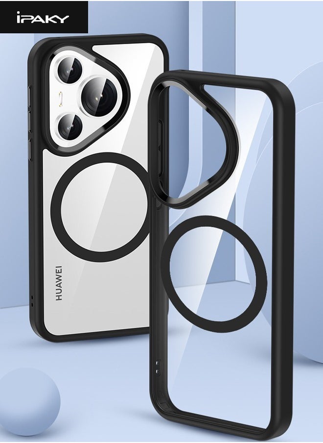 Huawei Pura 70 Pro Case (Not Pura 70), Magnetic [Compatible with Magsafe] Composite Material Case Cover, Anti-Drop Shockproof Case for HUAWEI Pura 70 Pro, Slim Anti-Fall Back Cover for Huawei Pura 70 Pro