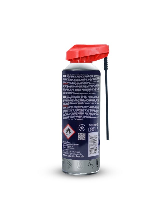 Wunscher Germany M-40 Anti-Rust Multi-Lubricant W-7040 – 400ml Multi-Purpose Cleaner and Protector - Image 2