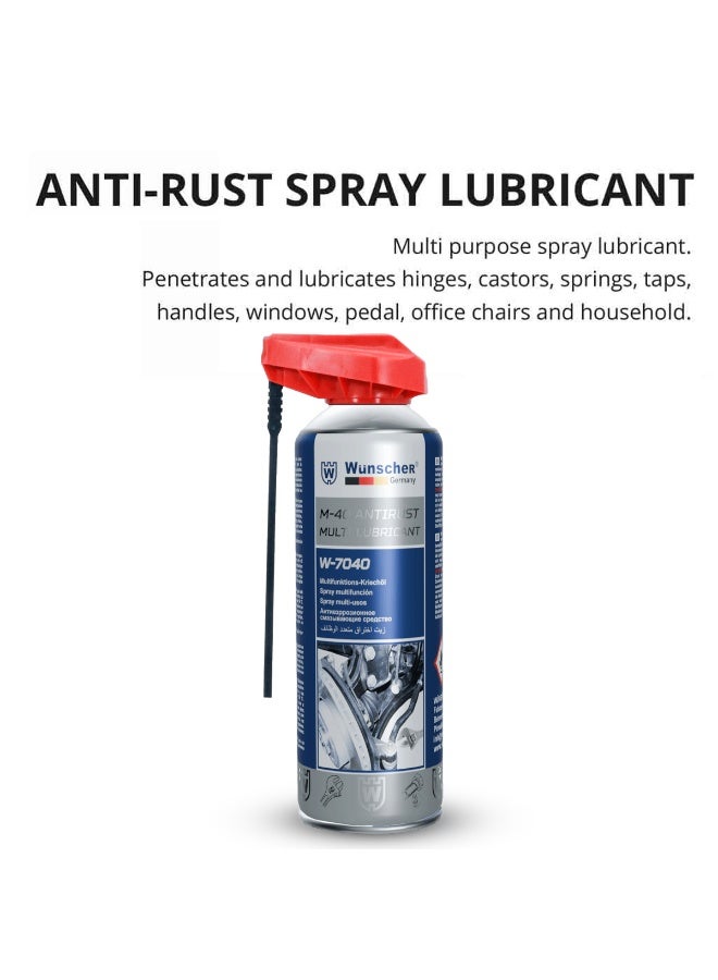 Wunscher Germany M-40 Anti-Rust Multi-Lubricant W-7040 – 400ml Multi-Purpose Cleaner and Protector - Image 5