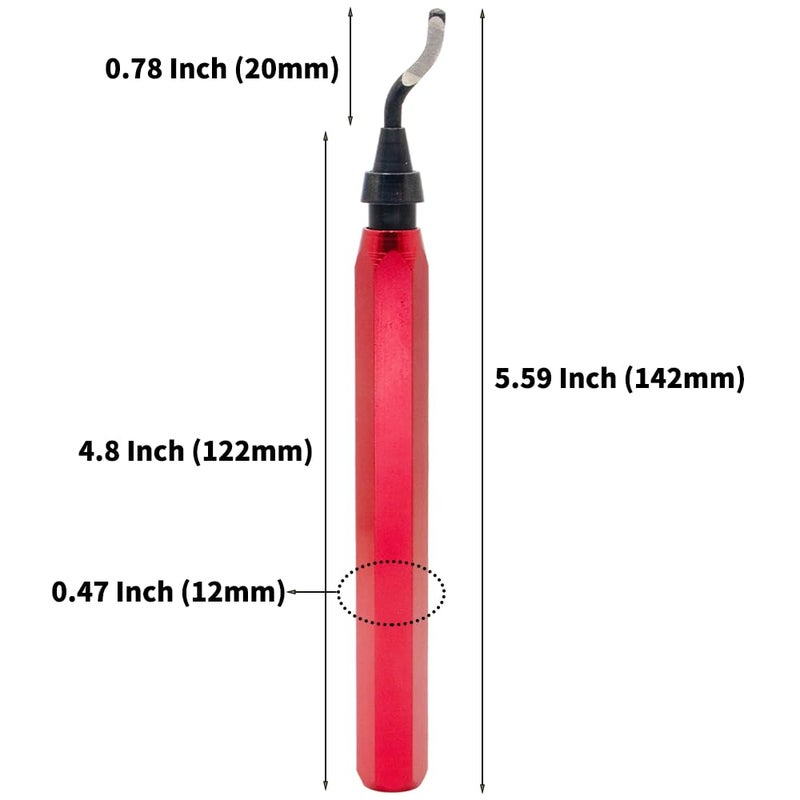 LingGan Deburring Tool Set RB1000 with 11 High Speed Steel Swivel Blades, 360 Degree Rotary Head for Metal, Resin, Aluminum, Copper, Plastic, 3D Printing, Brass, PVC Pipes - Ideal for Plumbing - Burr Removal - Image 4