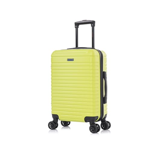 InUSA DEEP Luggage with GEL Handle | Spacious Traveling Suitcases, Travel Suitcase with Dual Spinner Wheels and Studs | 20 Inch Carry On Hardside Luggage | Green - Image 1