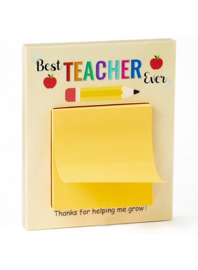MALLMALL6 Teacher Appreciation Wooden Sticky Note Holder Gifts Desk Rectangular Notes Organizer Christmas End of Year Thank You Gift for Teacher School Classroom Supplies - Image 1