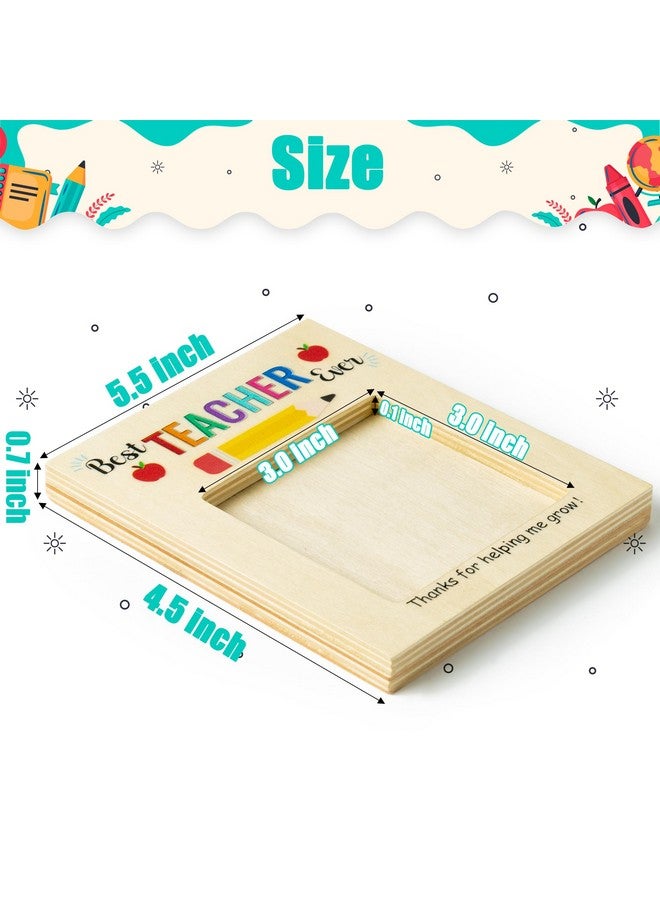 MALLMALL6 Teacher Appreciation Wooden Sticky Note Holder Gifts Desk Rectangular Notes Organizer Christmas End of Year Thank You Gift for Teacher School Classroom Supplies - Image 2