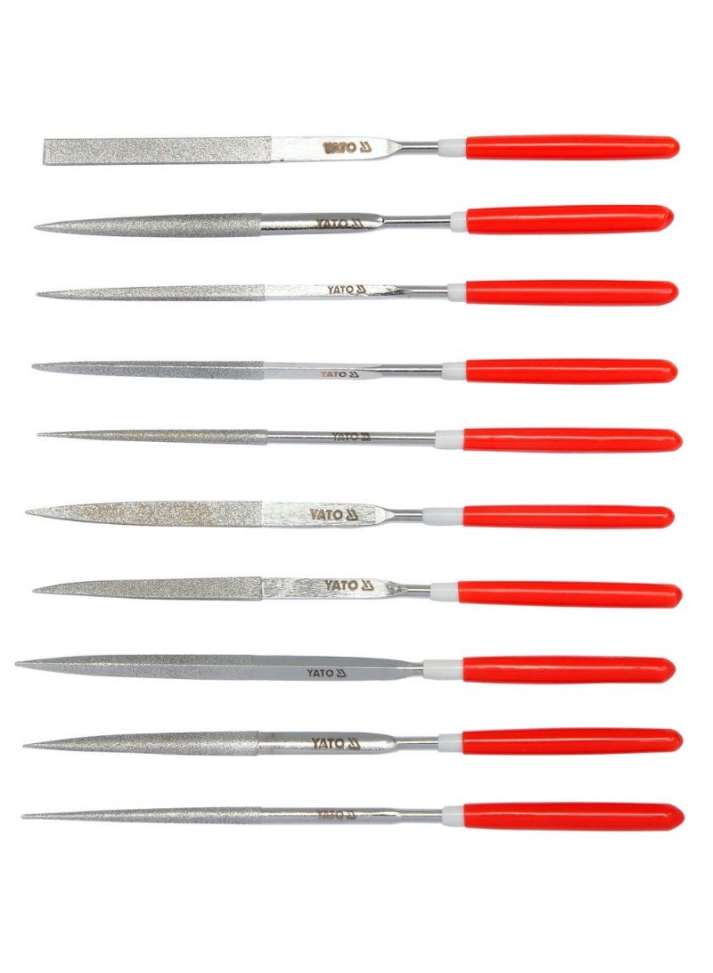 YATO 10Pcs Diamond Needle File Set 3X140X50mm YT-6144