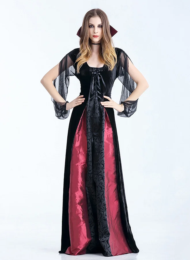 Little Surprise Box, Black & Red Witch Adult costume -M