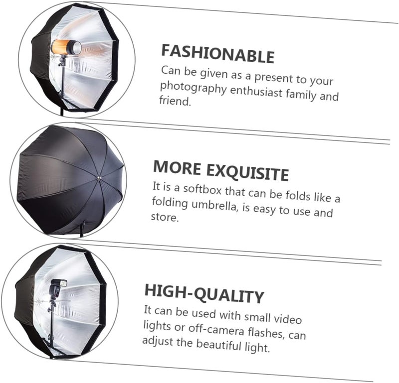 1pc Octagonal Softbox Umbrella for Photography Portable and Easy to Use for Outdoor Events and Live Streaming - Image 3