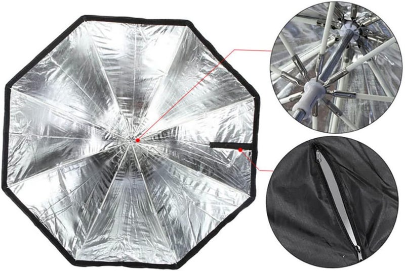 1pc Octagonal Softbox Umbrella for Photography Portable and Easy to Use for Outdoor Events and Live Streaming - Image 2