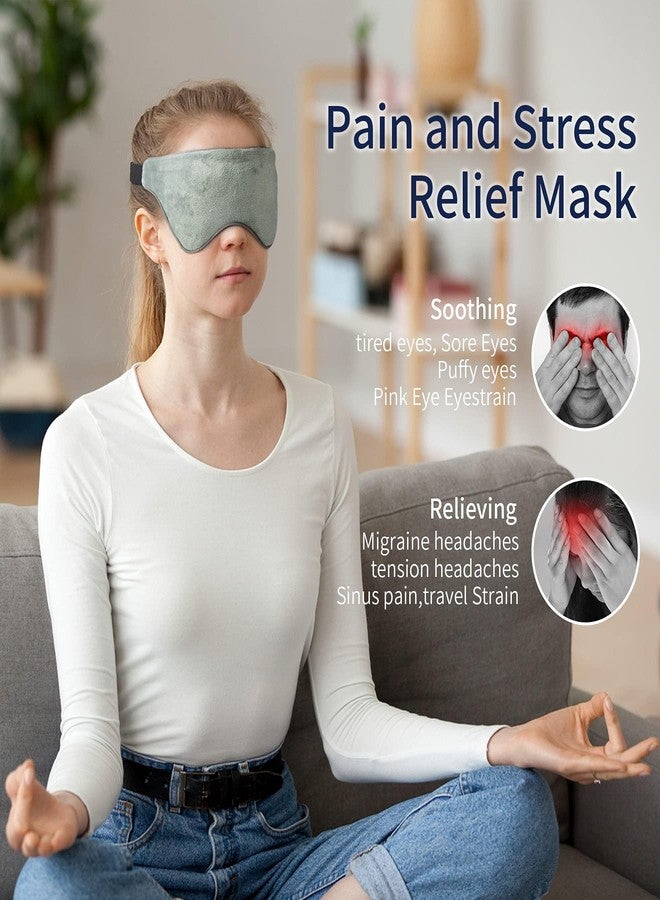 Mr. Sandman Weighted Eye Mask for Sleeping, Blackout Sleep Mask, Reversible Cool & Cozy Compress for Dry Eyes, Headache Migraine Relief, Eye Cover for Travel, Gifts for Women & Men, 0.5 lb, Grey - Image 3
