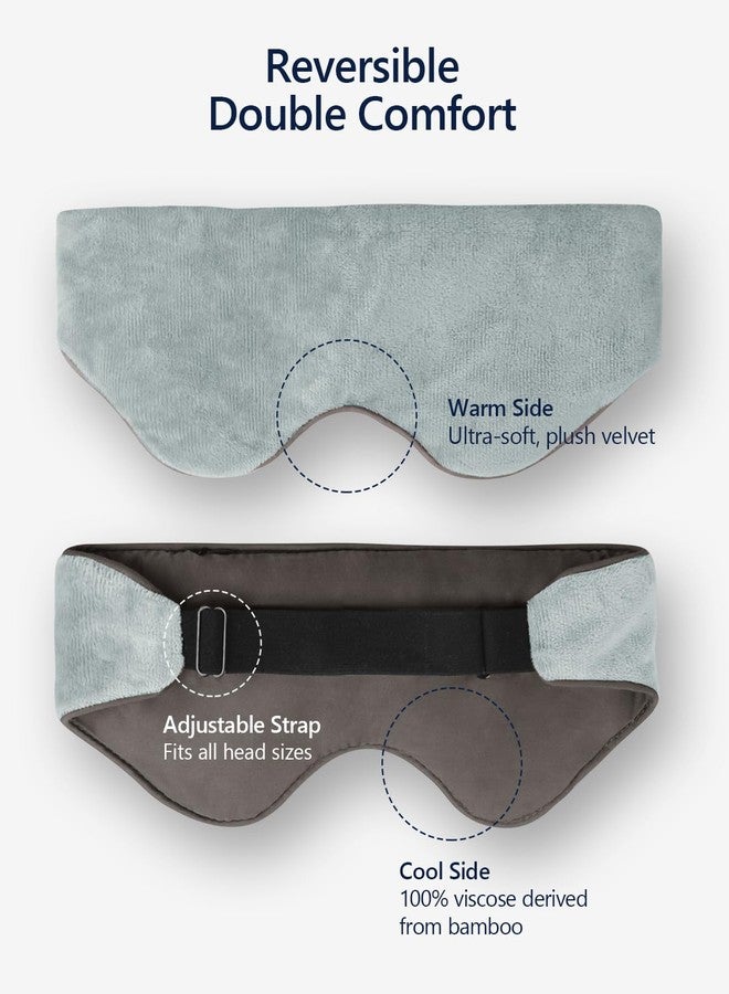 Mr. Sandman Weighted Eye Mask for Sleeping, Blackout Sleep Mask, Reversible Cool & Cozy Compress for Dry Eyes, Headache Migraine Relief, Eye Cover for Travel, Gifts for Women & Men, 0.5 lb, Grey - Image 4