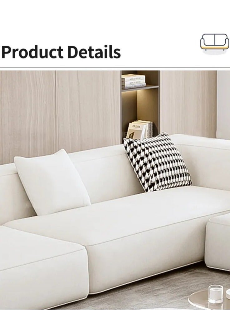 Ripple FURNITURE Sofa Set American Design U Shape Sectional Sofas Set Indoor Living Room Furniture High Quality Sofa 8 Seater White 996X103X69  - Image 2