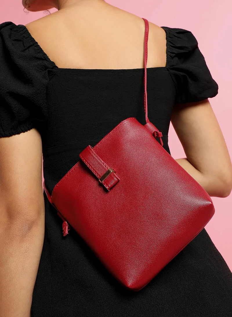 Haute Sauce  Women's Daisy Maroon Cross Body Bag for Women | Best Price UAE