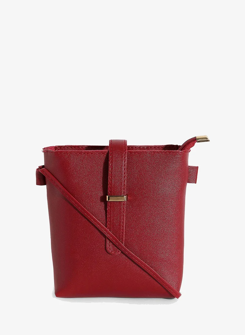 Haute Sauce  Women's Daisy Maroon Cross Body Bag for Women | Best Price UAE