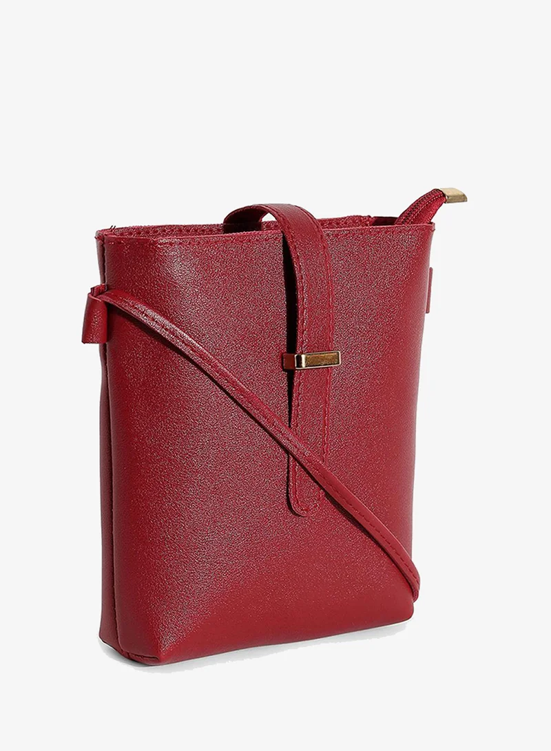 Haute Sauce  Women's Daisy Maroon Cross Body Bag for Women | Best Price UAE