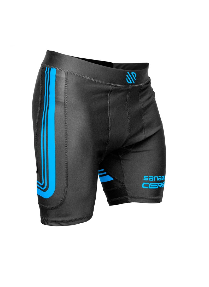 Sanabul  Sanabul Core Compression MMA Shorts Wrestling Jiu Jitsu No Gi BJJ Shorts for Men, BLUE X-LARGE  - Image 1