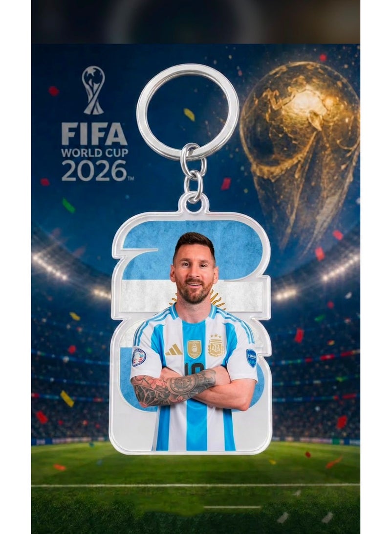 Lionel Messi Argentina National Team Souvenir Keyring - FIFA World Cup 2026 Edition