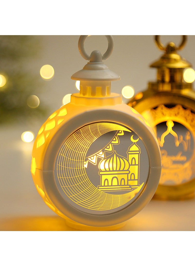 زينة العيد، شموع إلكترونية، دعائم زينة أجواء القمر، زينة العيد لغرفة النوم أو طاولة المنزل أو ديكور الحفلات (أبيض) - Image 4