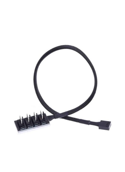 Aimeixin Pwm Fan Hub Pc Cpu Motherboard Cooling 4 Pin 3Pin Fan Power Cable Hub Splitter Adapter 1 To 4 Fan Pwm Case Fan Connector For Desktop Computer Cooler Case Fans