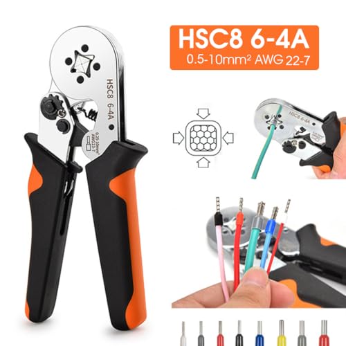 HASTHIP® Ferrule Crimping Tool Kit with 1200PCS Wire End Ferrules & Crimper Plier, Wire Crimping Tool Kit Self-adjustable Ratchet Tool Set for AWG 23-7 Electrical Wire Connectors, 0.25-10mm² - Image 4