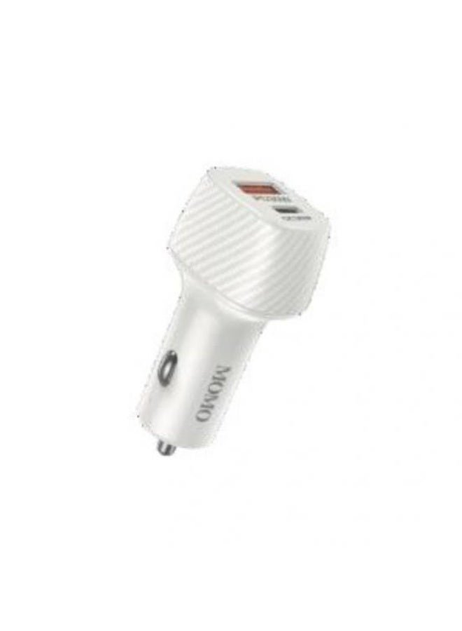 MOMO Car Charger 60W, MO-055503 - White