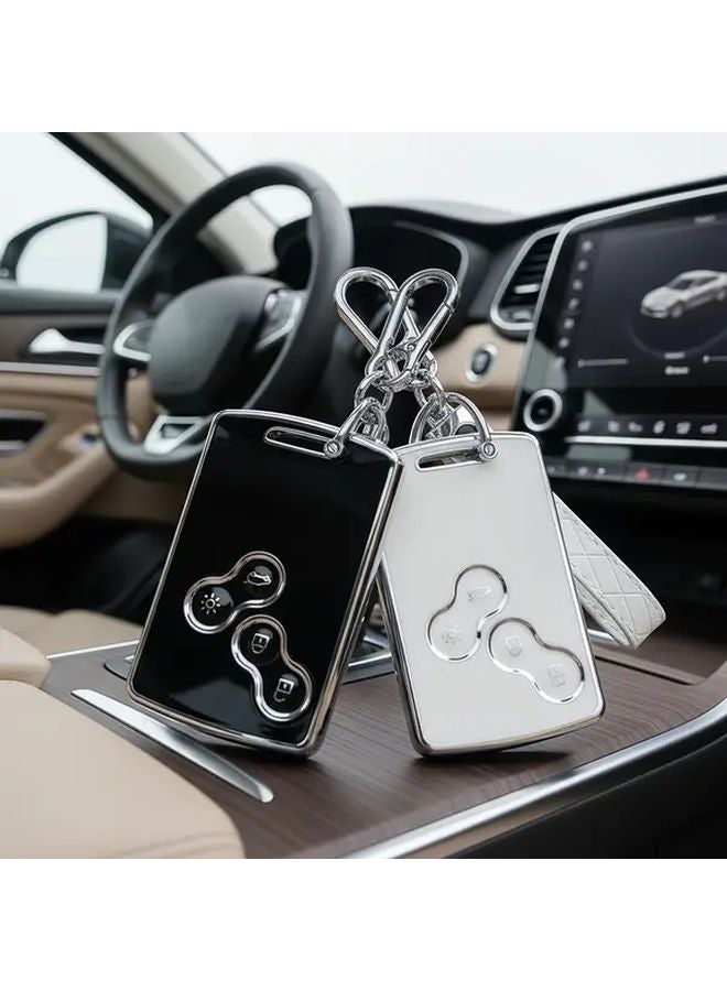 Black Golden Smart Key Case Cover For Renault Megane Clio Scenic Duster Kaptur Logan - Image 4