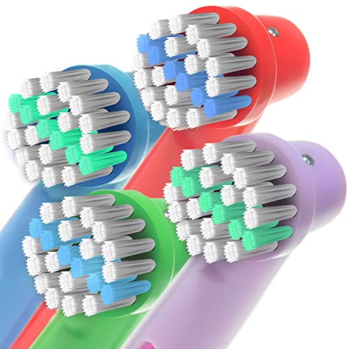 Alayna Replacement Toothbrush Heads for Kids Oral B Braun Electric Toothbrushes- 4 Pk of Kids Colorful Brush Heads Compatible with Oral-b- Soft Bristles, Small Heads, Fits Pro 1000, Action, Floss & More! - Image 3